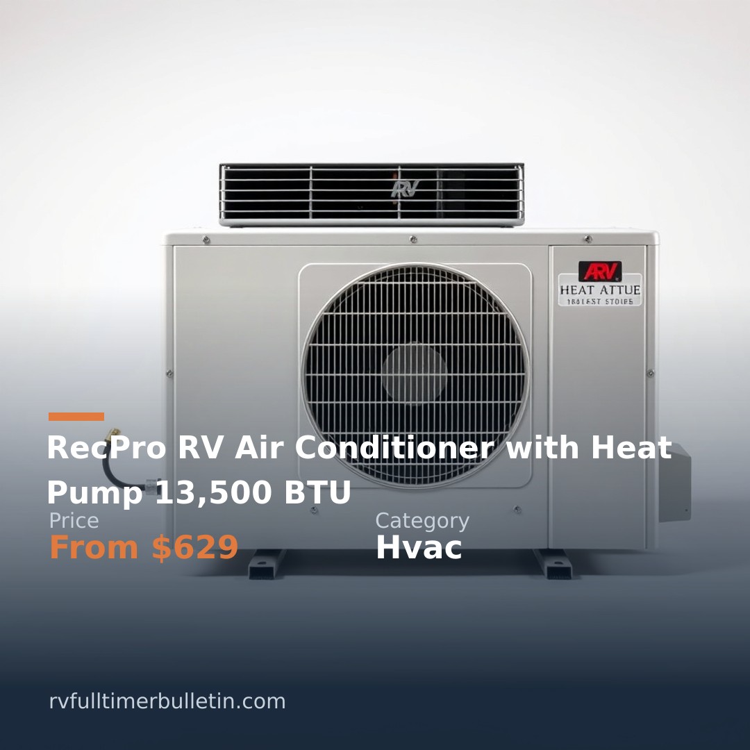 RecPro RV Air Conditioner with Heat Pump 13,500 BTU