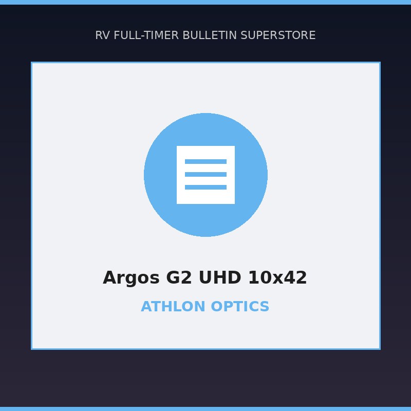 Athlon Optics Argos G2 UHD 10x42 Binoculars