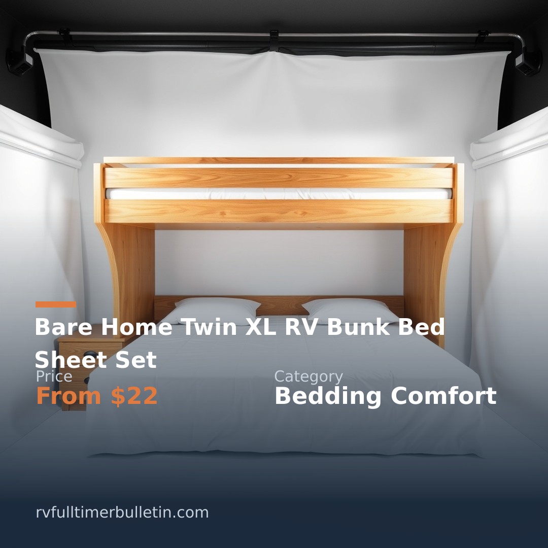 Bare Home Twin XL RV Bunk Bed Sheet Set