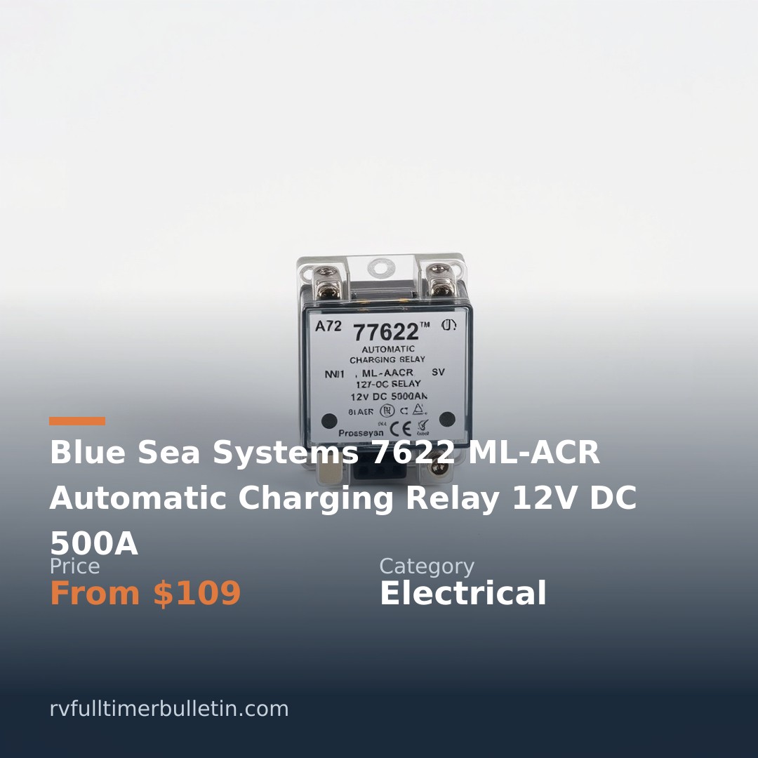 Blue Sea Systems 7622 ML-ACR Automatic Charging Relay 12V DC 500A