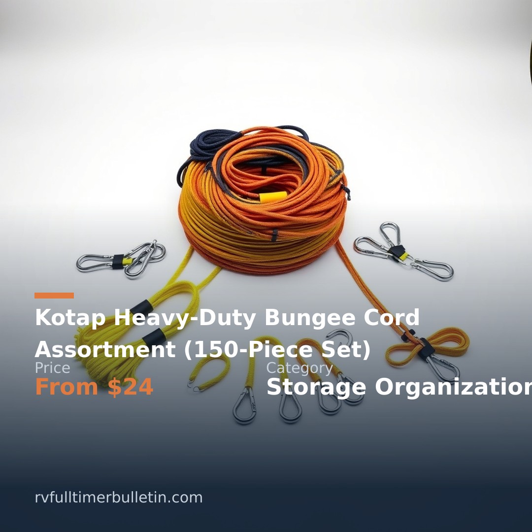Kotap Heavy-Duty Bungee Cord Assortment (150-Piece Set)