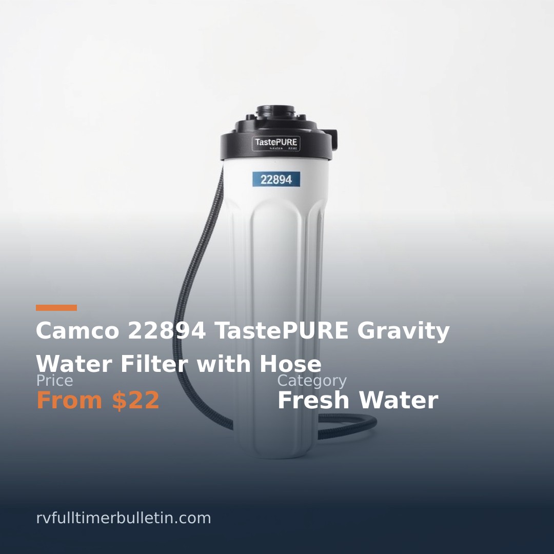 Camco 22894 TastePURE Gravity Water Filter with Hose