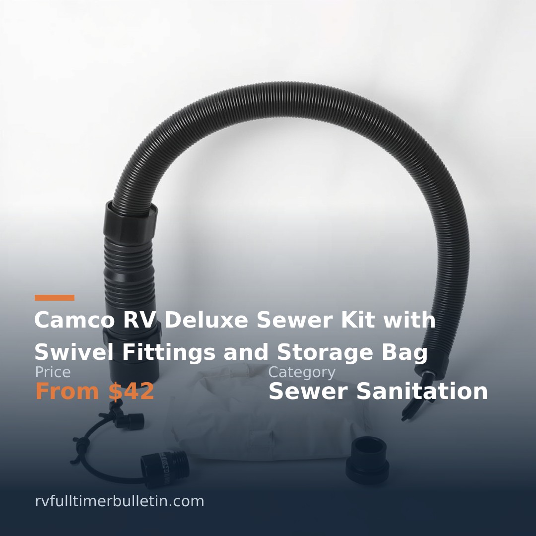 Camco RV Deluxe Sewer Kit with Swivel Fittings and Storage Bag