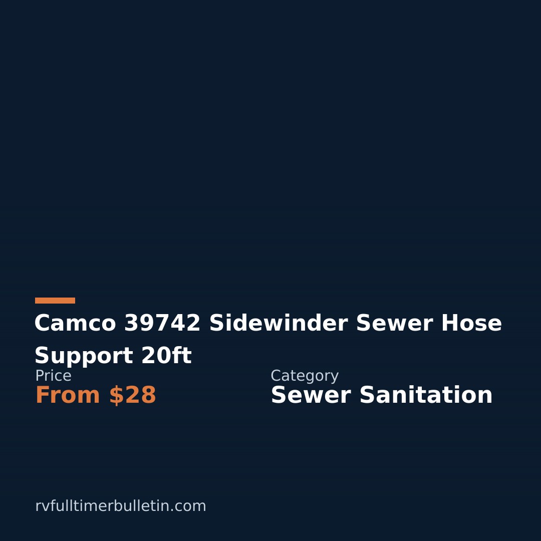 Camco 39742 Sidewinder Sewer Hose Support 20ft