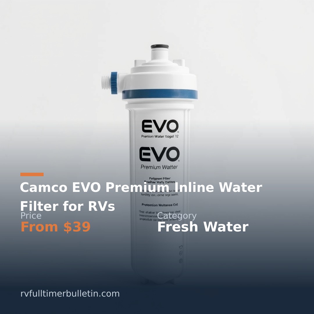 Camco EVO Premium Inline Water Filter for RVs