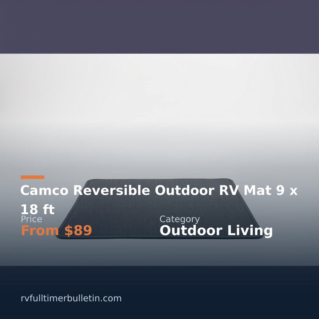Camco Reversible Outdoor RV Mat 9 x 18 ft
