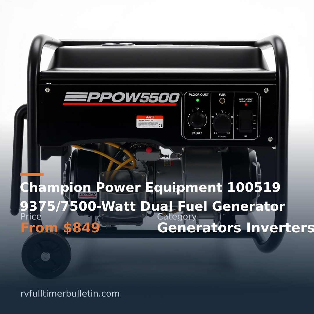Champion Power Equipment 100519 9375/7500-Watt Dual Fuel Generator