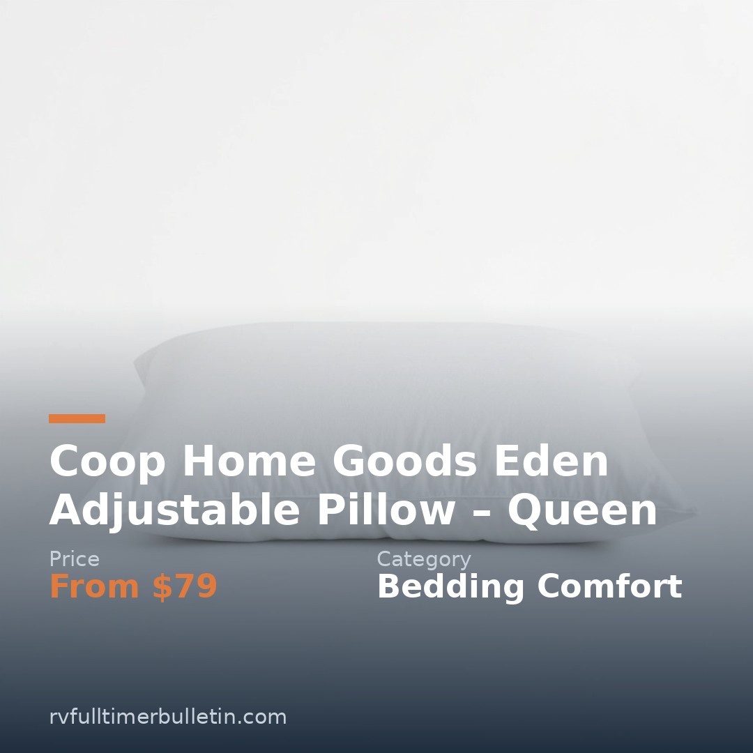 Coop Home Goods Eden Adjustable Pillow – Queen