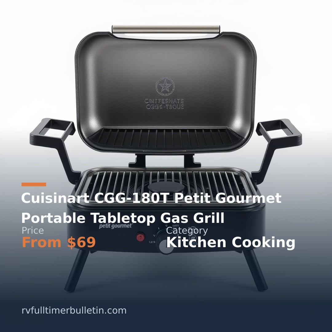 Cuisinart CGG-180T Petit Gourmet Portable Tabletop Gas Grill