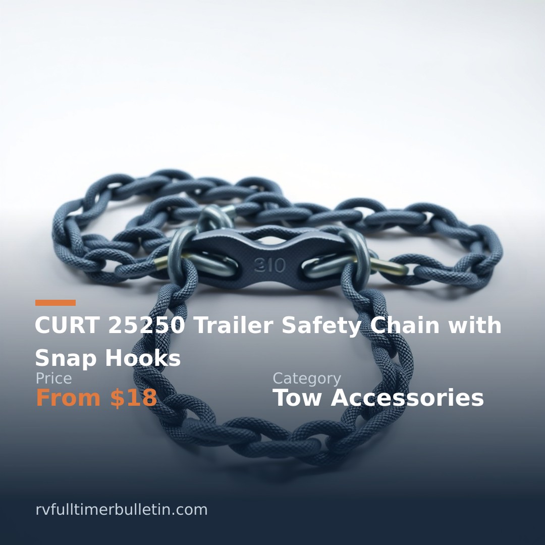 CURT 25250 Trailer Safety Chain with Snap Hooks