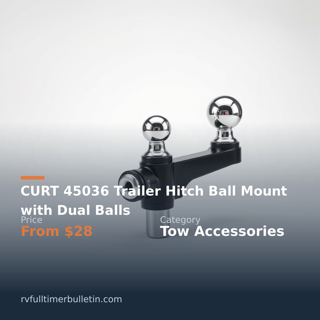 CURT 45036 Trailer Hitch Ball Mount with Dual Balls
