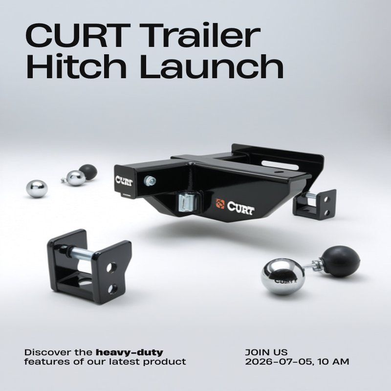 CURT 45900 Channel-Style Adjustable Dual Ball Mount, 6-Inch Drop, 14,000 lbs