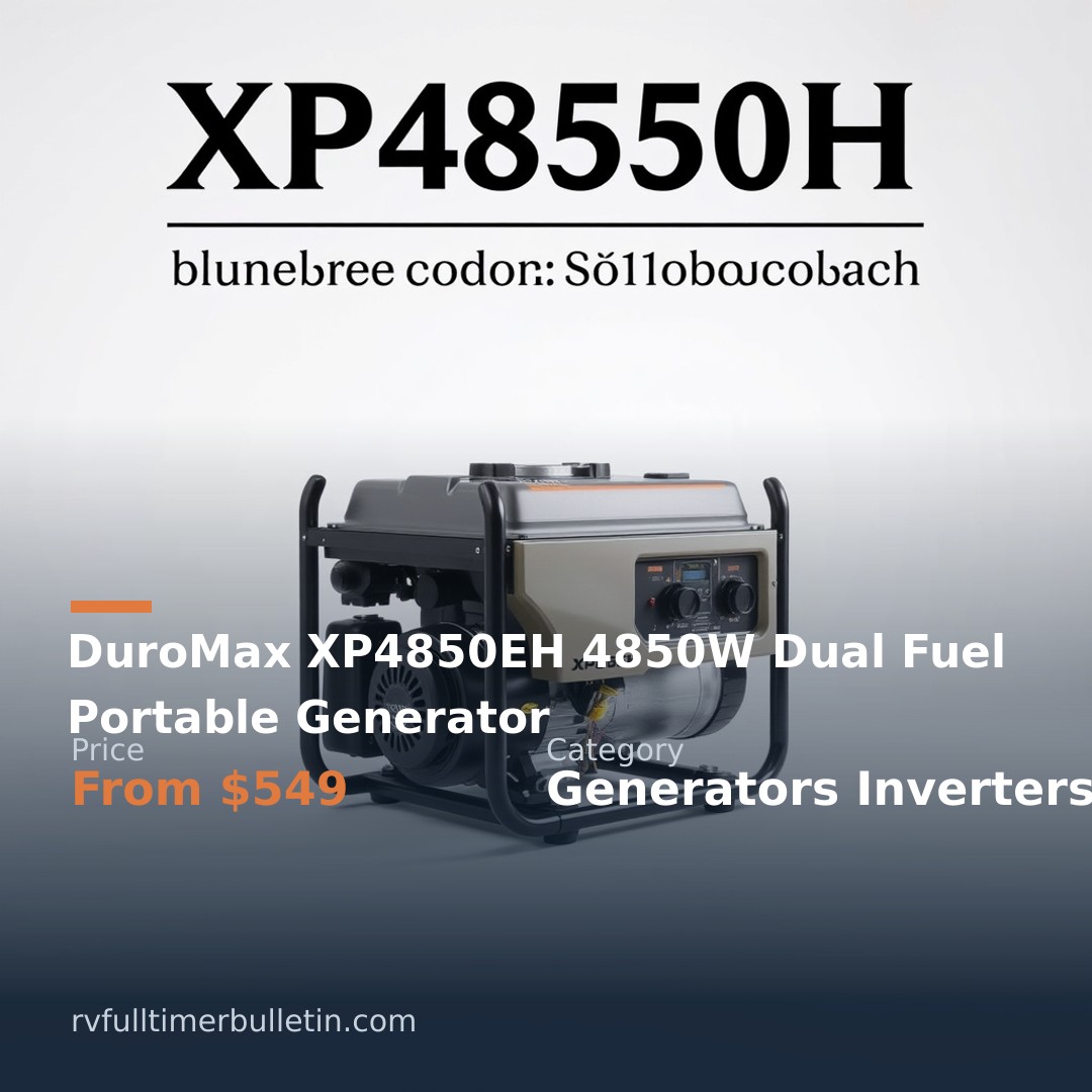 DuroMax XP4850EH 4850W Dual Fuel Portable Generator