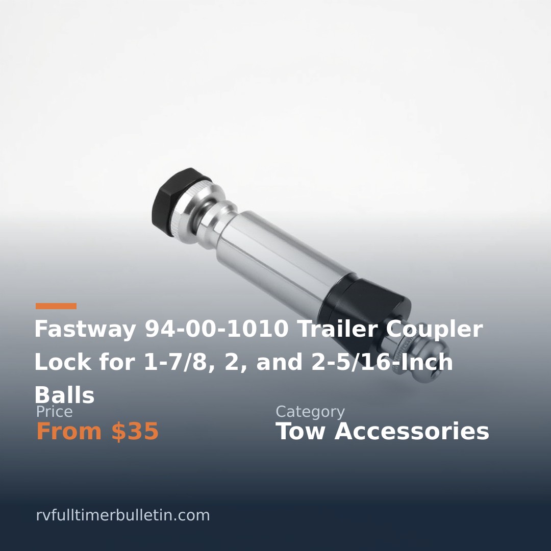Fastway 94-00-1010 Trailer Coupler Lock for 1-7/8, 2, and 2-5/16-Inch Balls