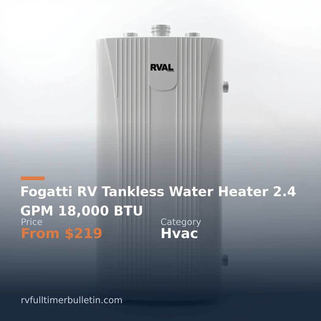 Fogatti RV Tankless Water Heater 2.4 GPM 18,000 BTU