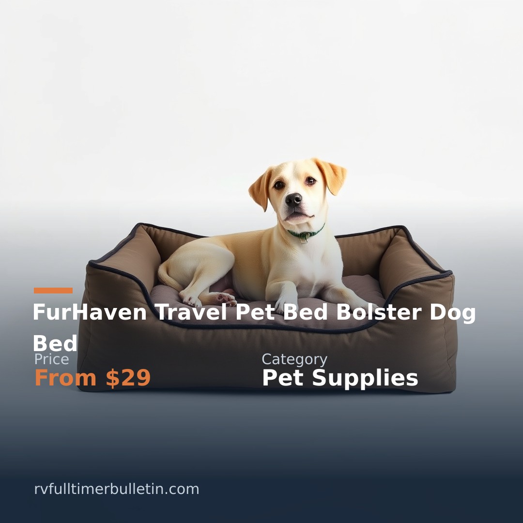 FurHaven Travel Pet Bed Bolster Dog Bed