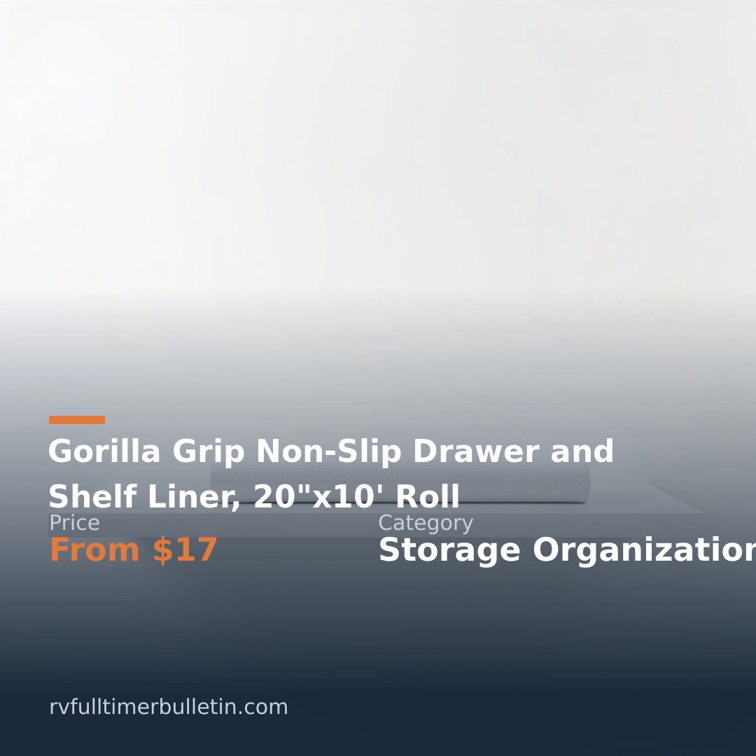 Gorilla Grip Non-Slip Drawer and Shelf Liner, 20"x10' Roll