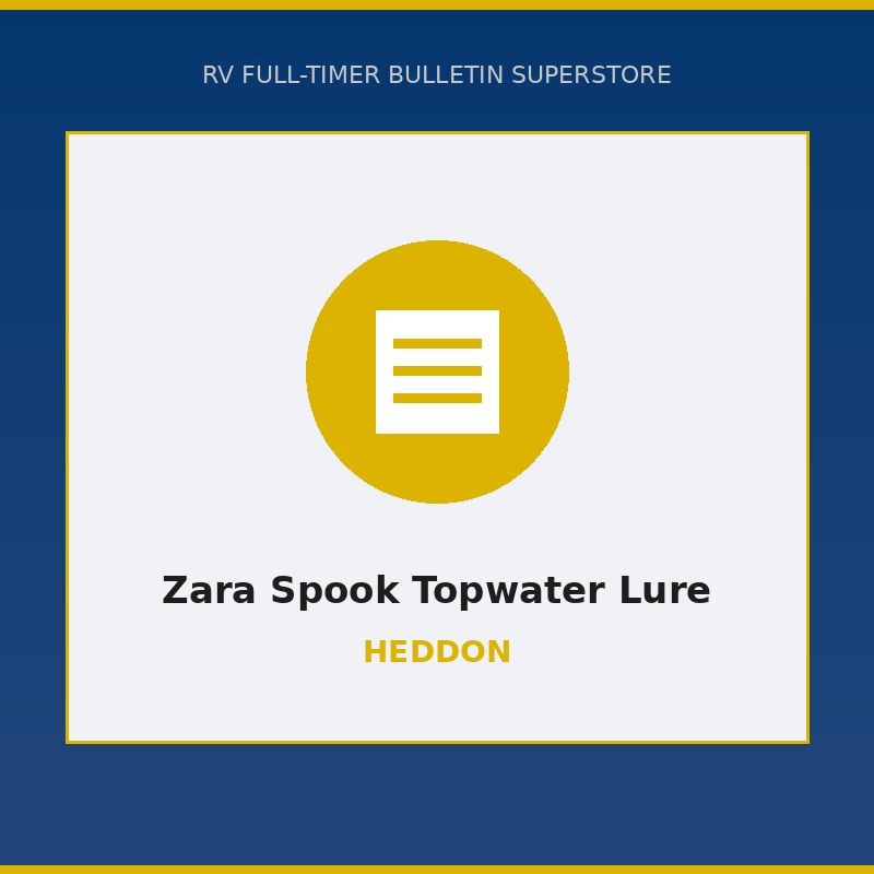 Heddon Zara Spook Topwater Fishing Lure