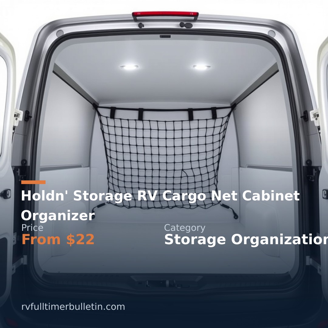 Holdn' Storage RV Cargo Net Cabinet Organizer