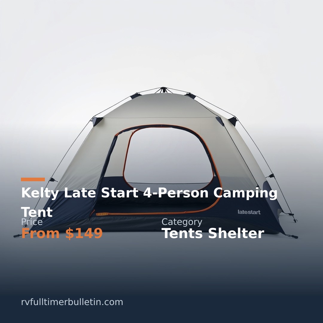 Kelty Late Start 4-Person Camping Tent