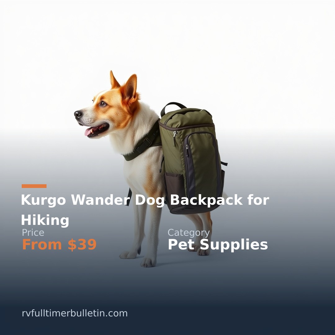Kurgo Wander Dog Backpack for Hiking