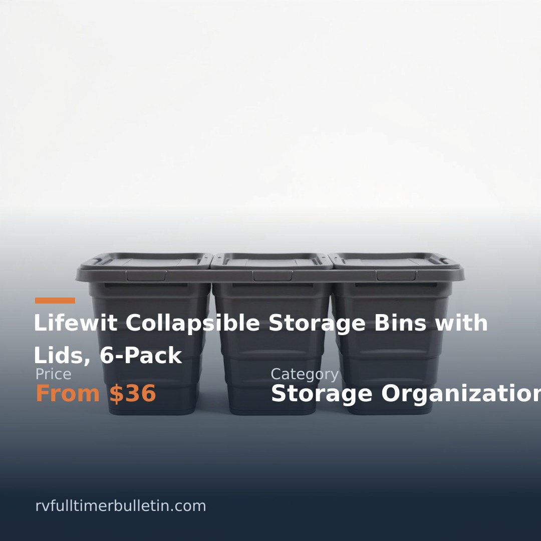 Lifewit Collapsible Storage Bins with Lids, 6-Pack