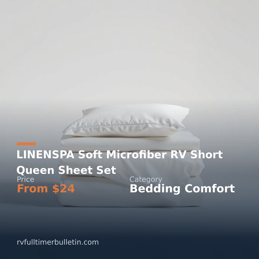 LINENSPA Soft Microfiber RV Short Queen Sheet Set