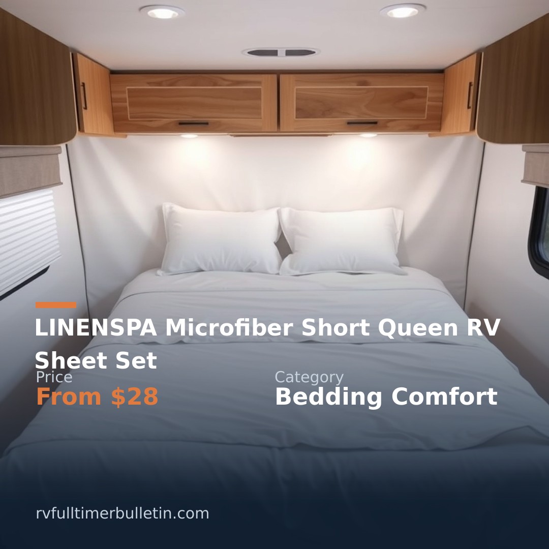 LINENSPA Microfiber Short Queen RV Sheet Set