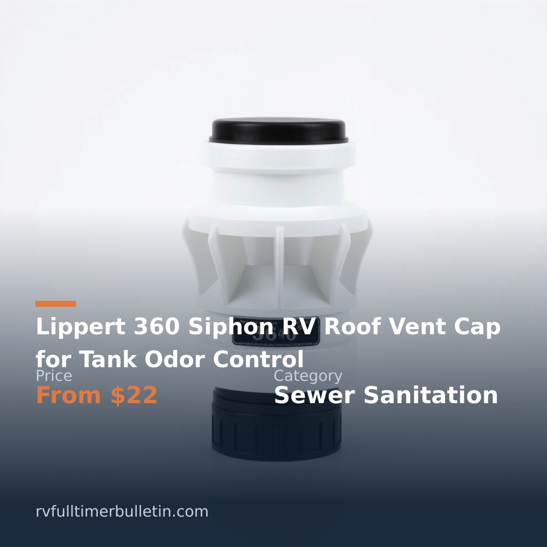 Lippert 360 Siphon RV Roof Vent Cap for Tank Odor Control
