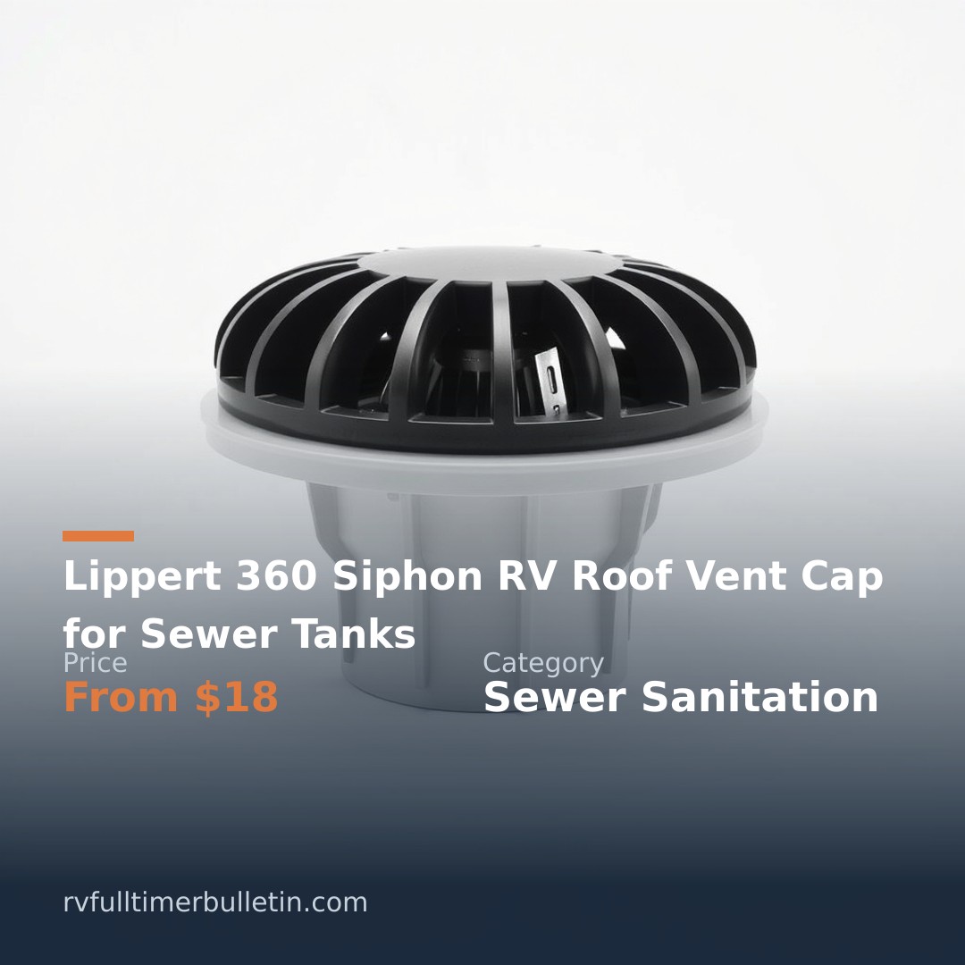 Lippert 360 Siphon RV Roof Vent Cap for Sewer Tanks