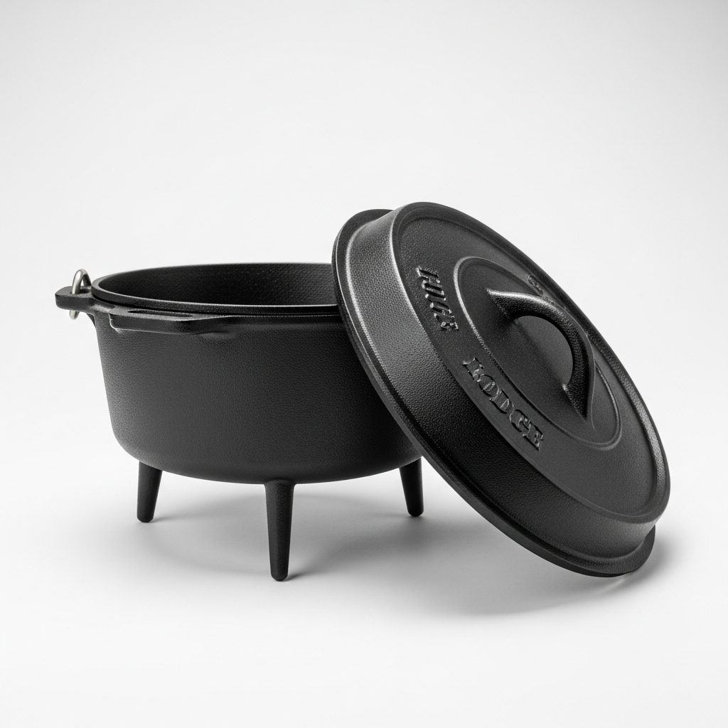 Lodge 6 Quart Seasoned Cast Iron Camp Dutch Oven
