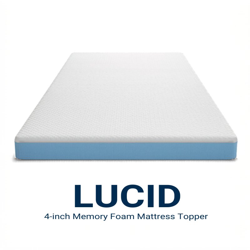 LUCID 4-Inch Gel Memory Foam Topper