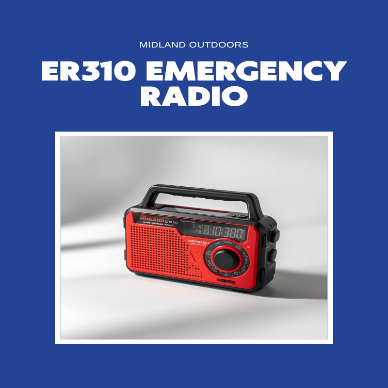 Midland ER310 Emergency Crank Weather AM/FM Radio with SOS Flashlight