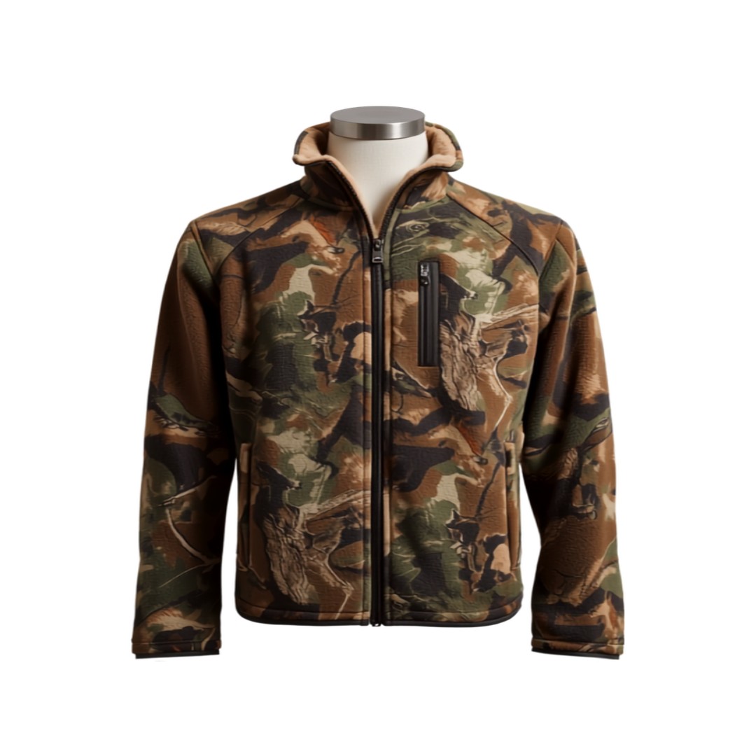 NEW VIEW Quiet Camo Fleece Hunting Jacket