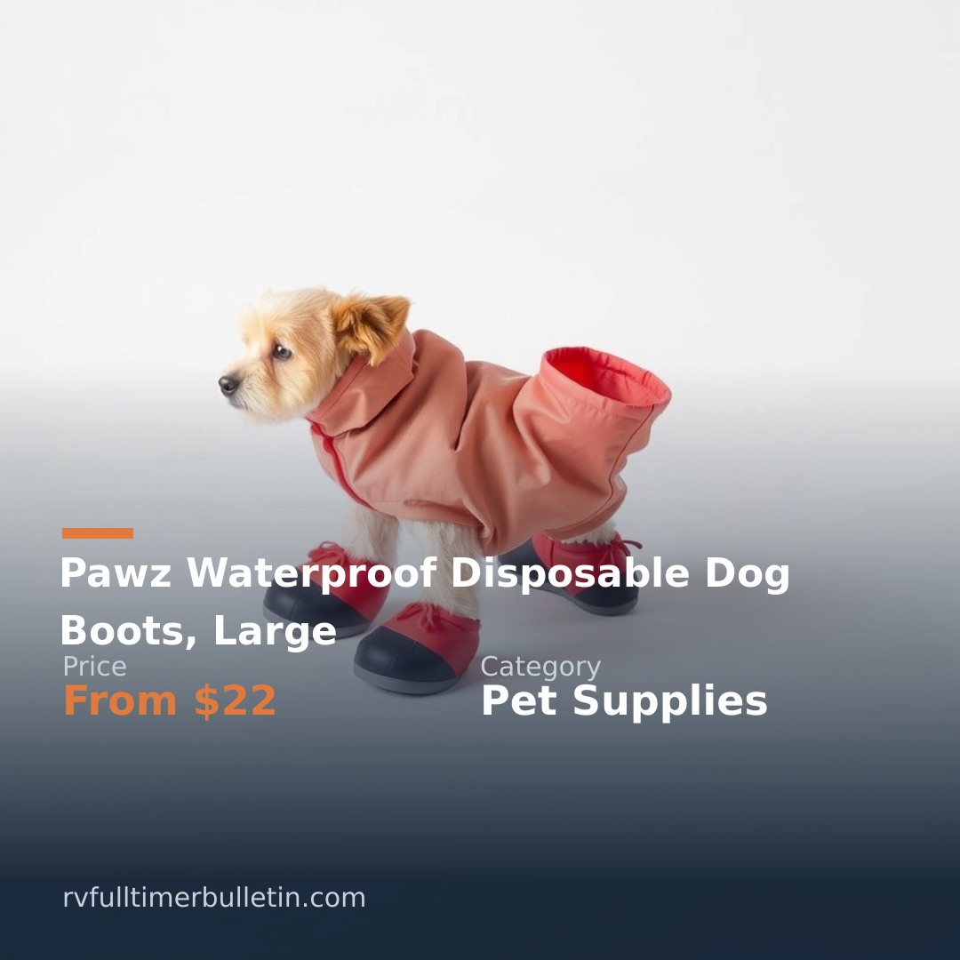 Pawz Waterproof Disposable Dog Boots, Large