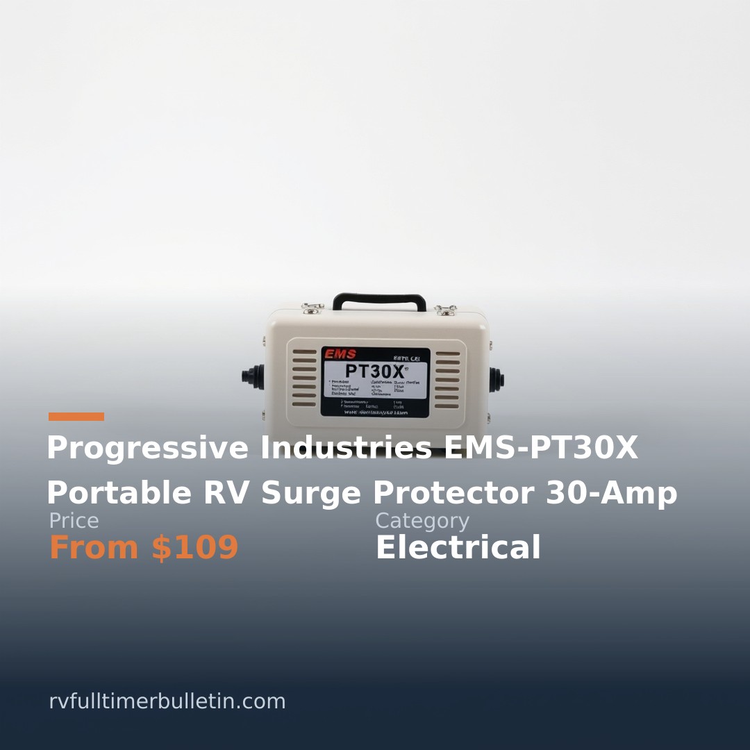 Progressive Industries EMS-PT30X Portable RV Surge Protector 30-Amp