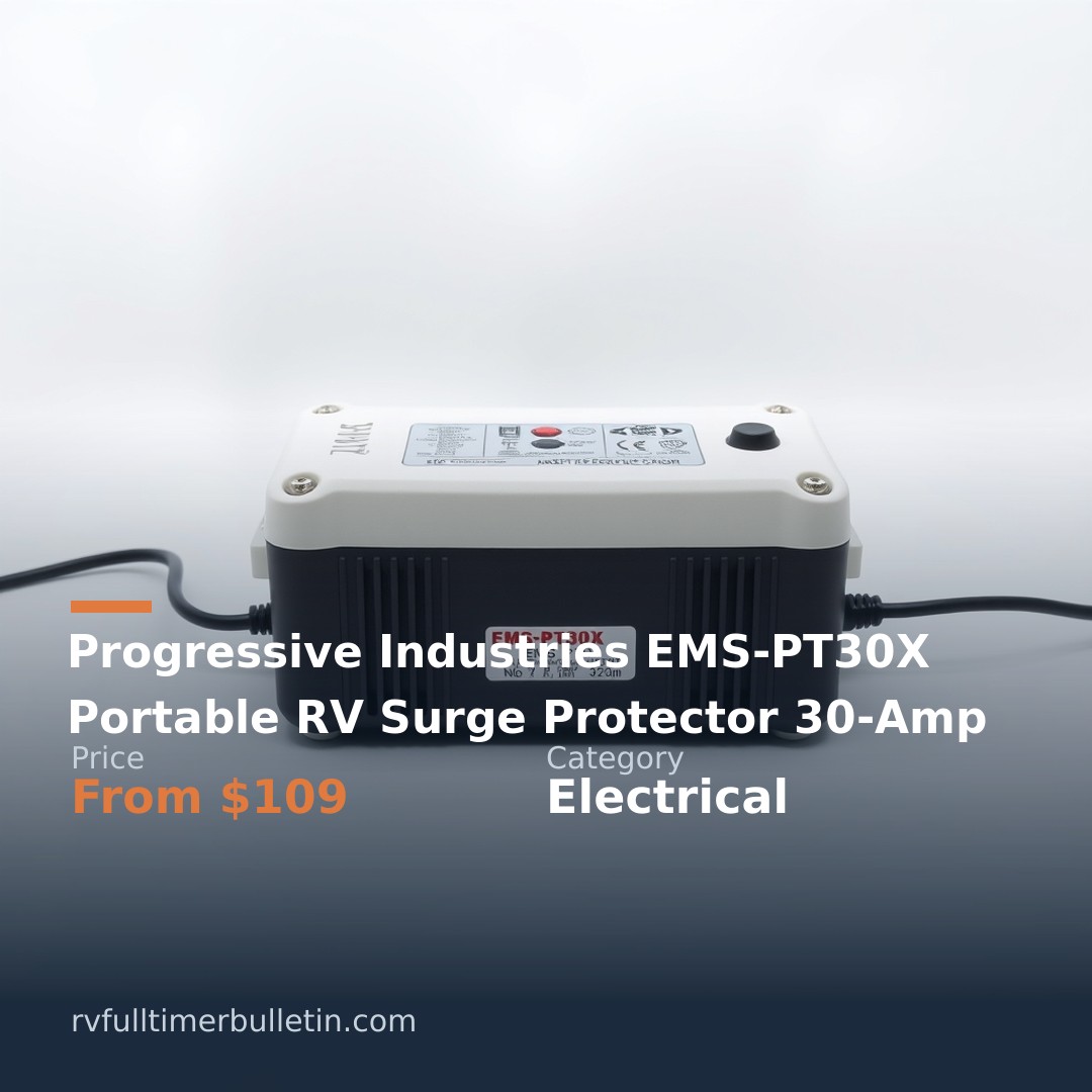 Progressive Industries EMS-PT30X Portable RV Surge Protector 30-Amp