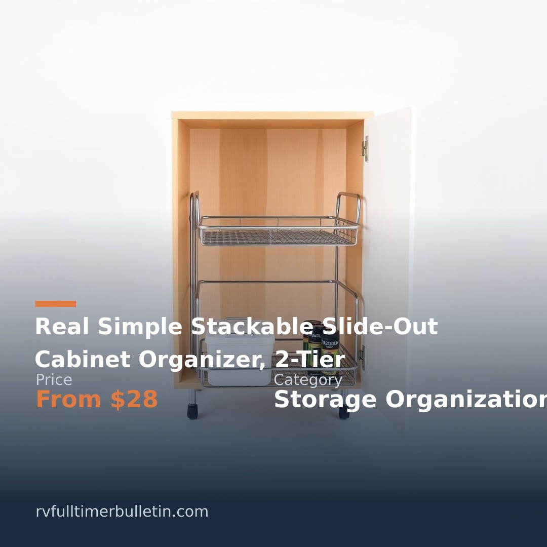 Real Simple Stackable Slide-Out Cabinet Organizer, 2-Tier