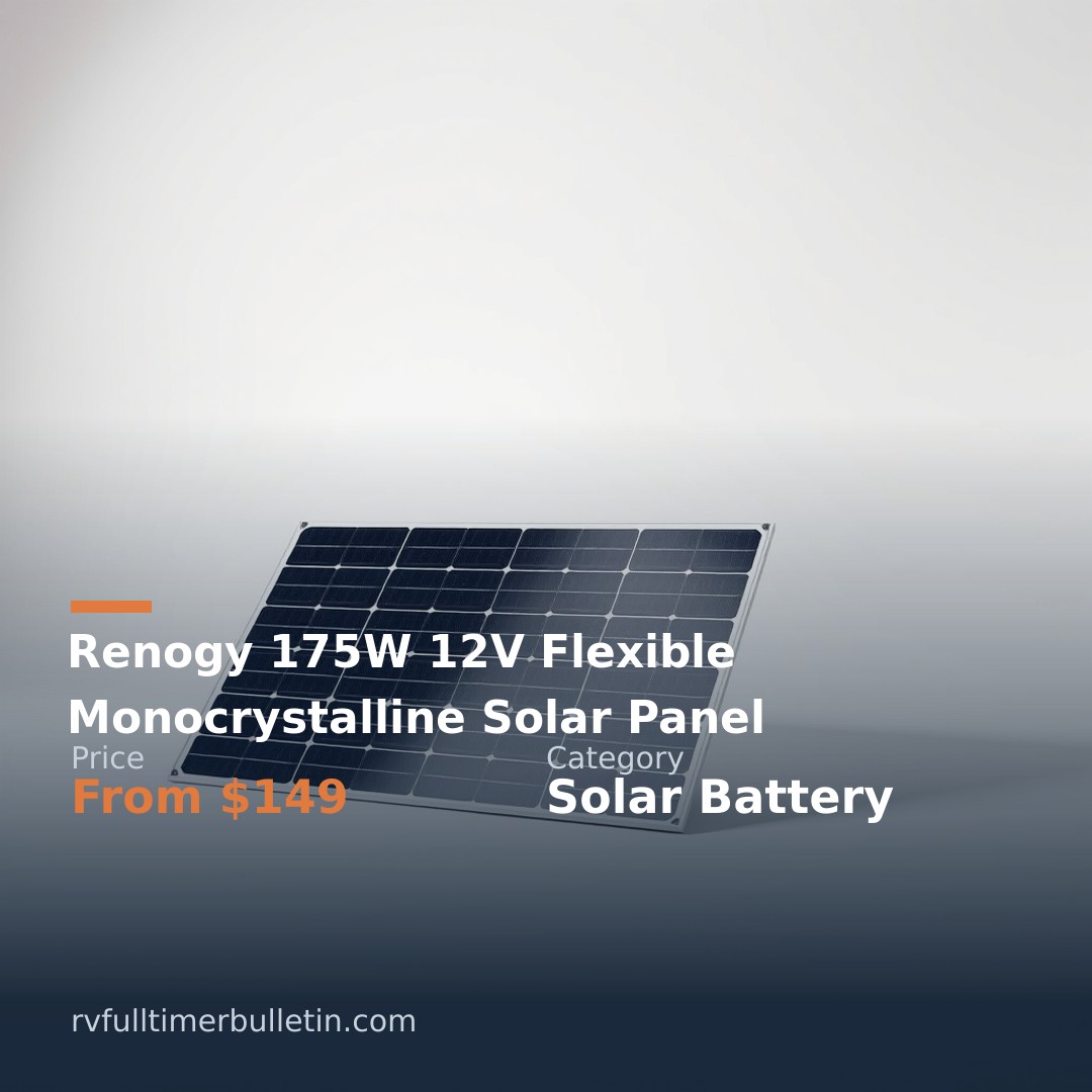 Renogy 175W 12V Flexible Monocrystalline Solar Panel