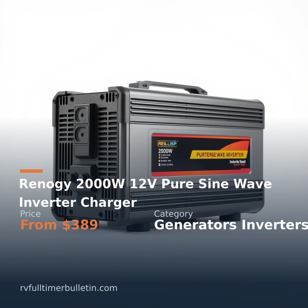 Renogy 2000W 12V Pure Sine Wave Inverter Charger