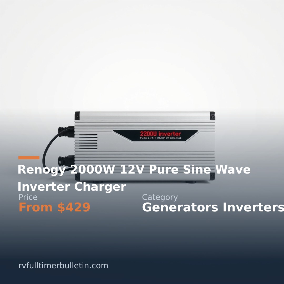 Renogy 2000W 12V Pure Sine Wave Inverter Charger