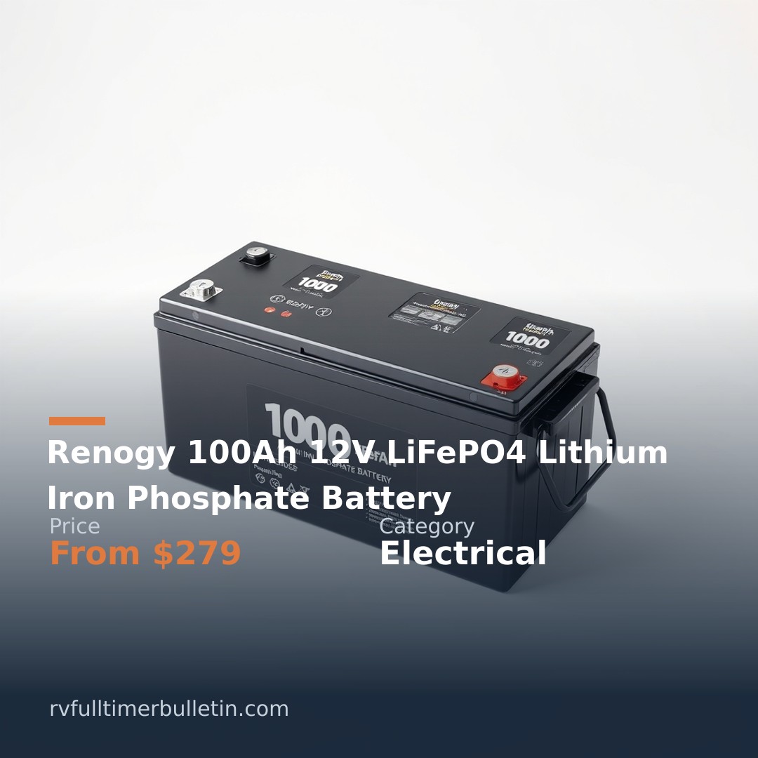 Renogy 100Ah 12V LiFePO4 Lithium Iron Phosphate Battery