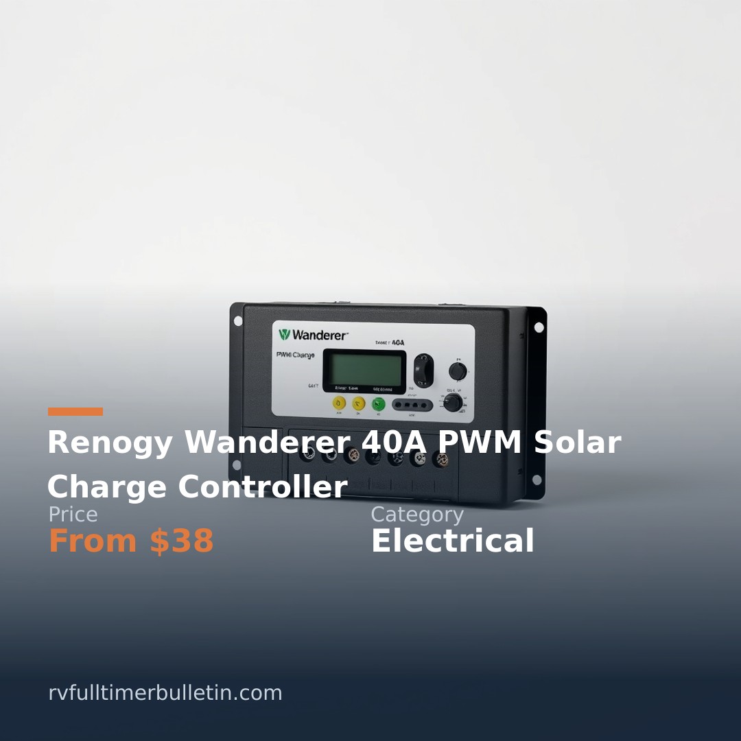 Renogy Wanderer 40A PWM Solar Charge Controller