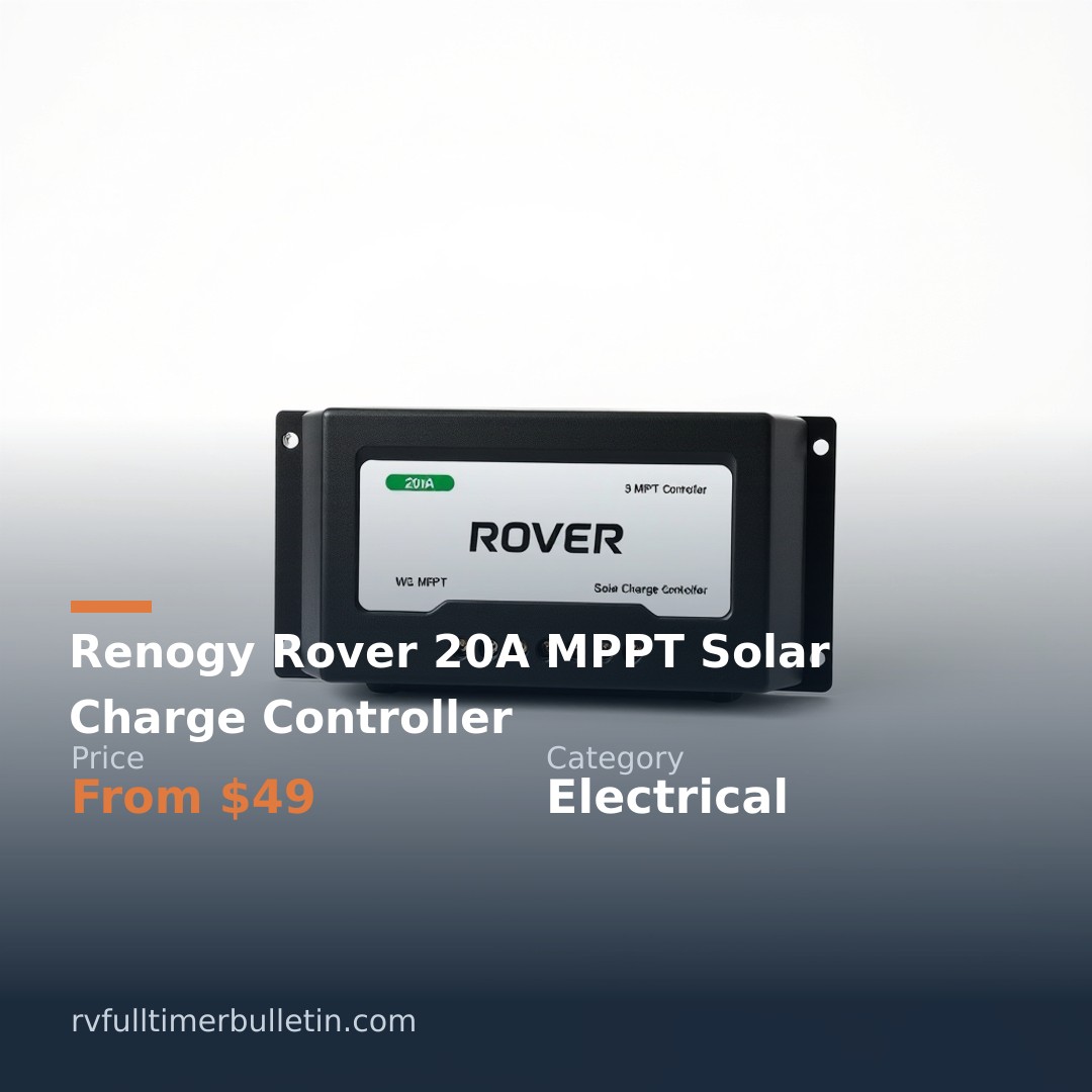 Renogy Rover 20A MPPT Solar Charge Controller