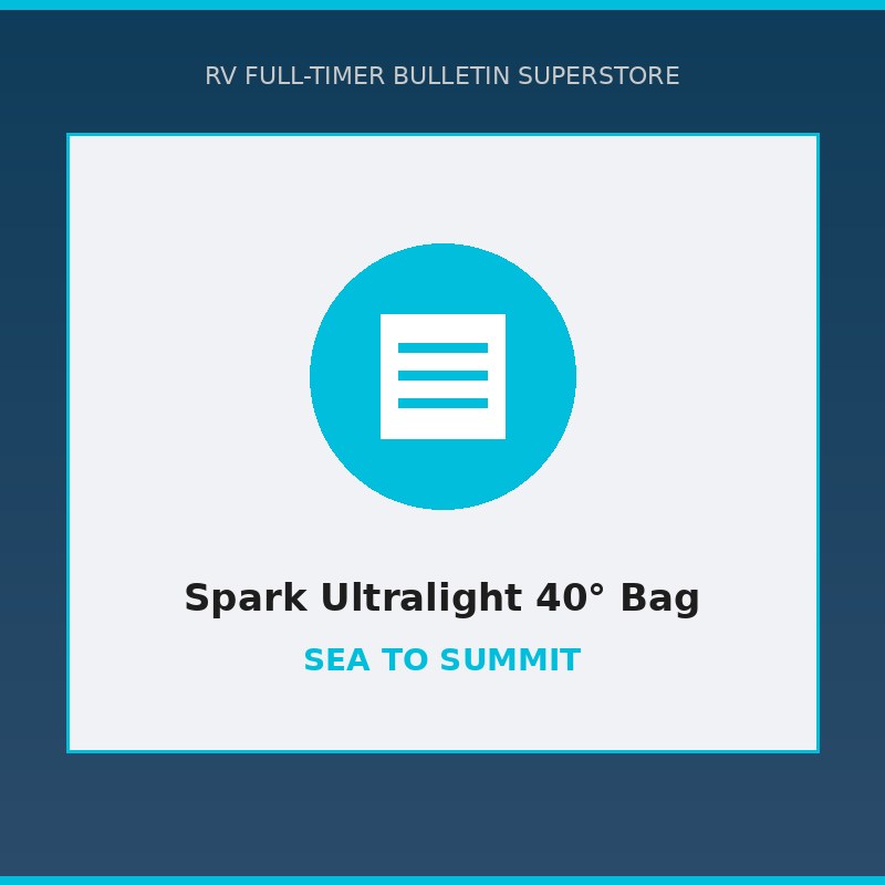 Sea to Summit Spark Ultralight 40-Degree Down Sleeping Bag