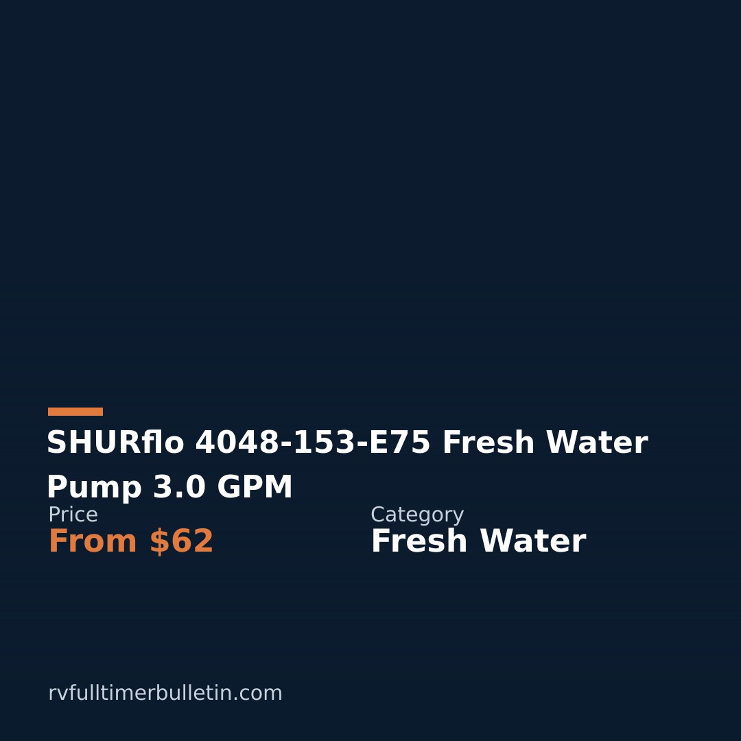 SHURflo 4048-153-E75 Fresh Water Pump 3.0 GPM