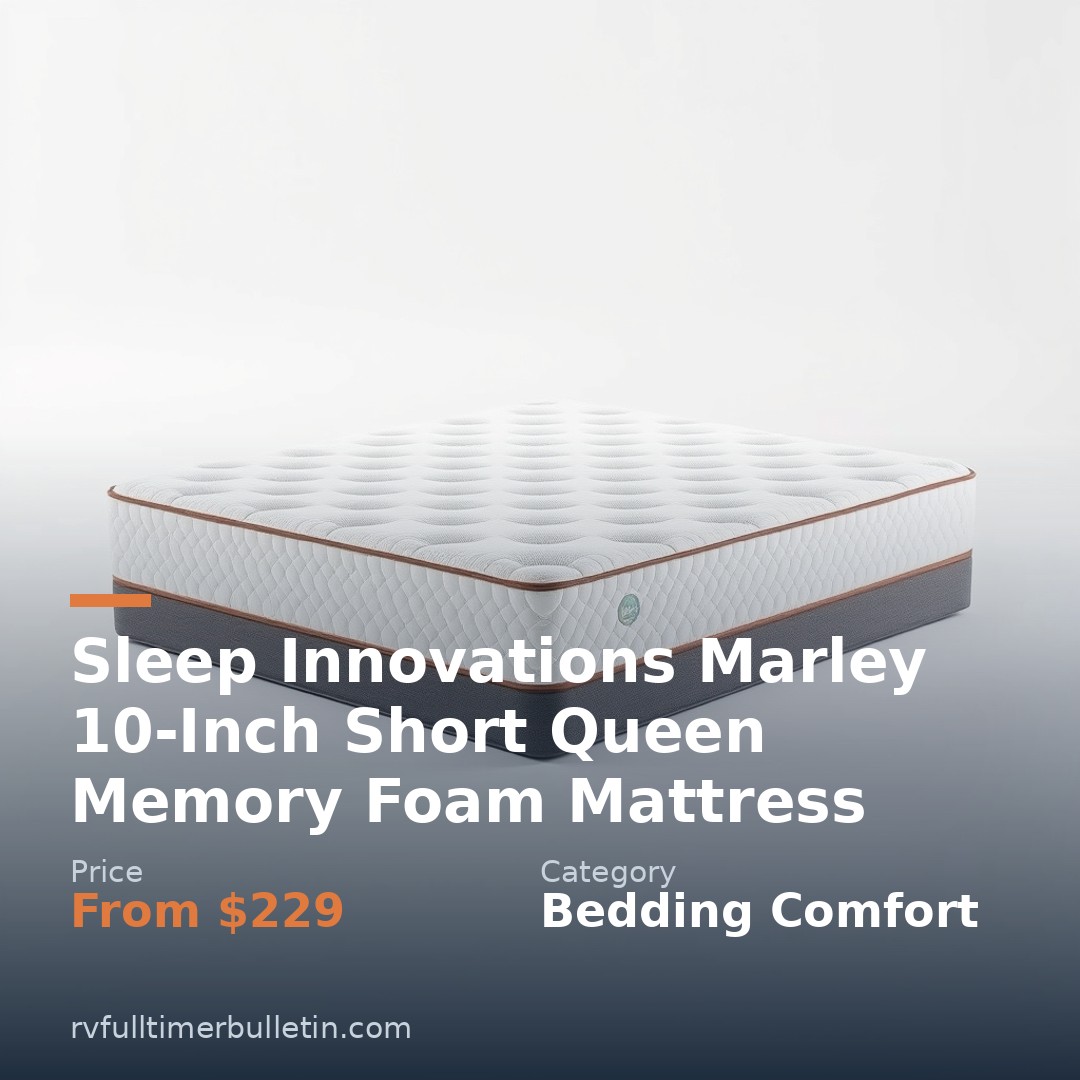 Sleep Innovations Marley 10-Inch Short Queen Memory Foam Mattress
