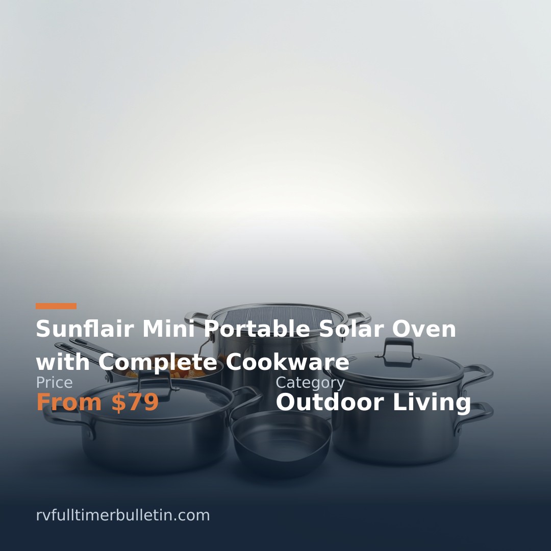Sunflair Mini Portable Solar Oven with Complete Cookware
