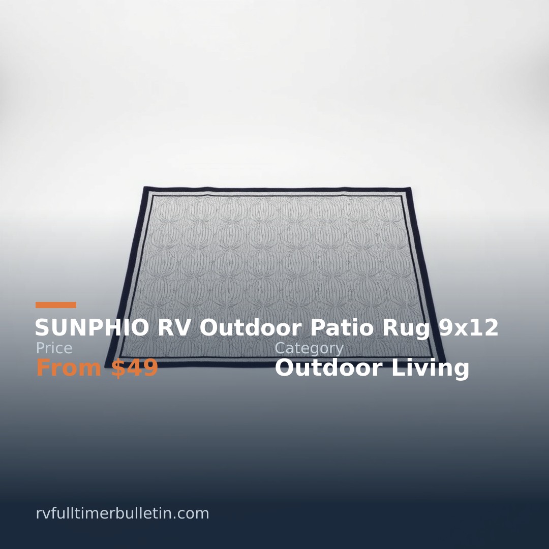 SUNPHIO RV Outdoor Patio Rug 9x12