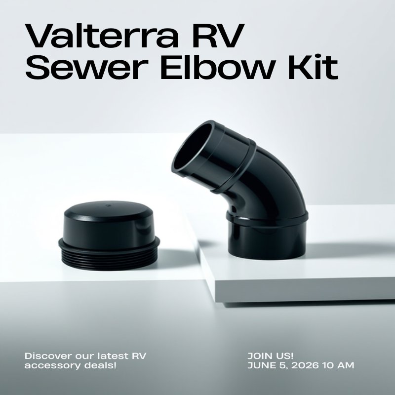 Valterra 90-Degree Sewer Elbow & Cap Kit